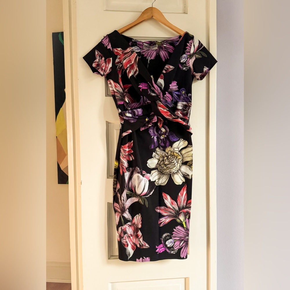 Chiara Boni La Petite Robe Floral Print Sheath Dress NWT Size 44 (US 8)